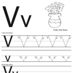 Letter V Tracing Worksheets For Preschool Dot To Dot Name Tracing Website