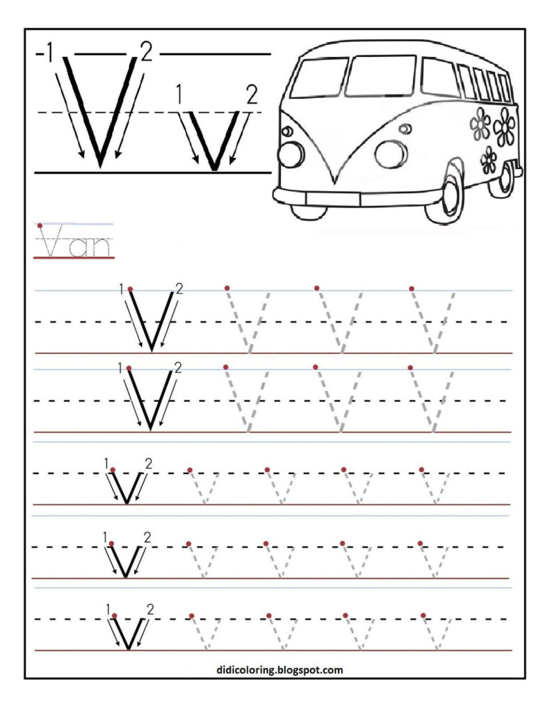 Letter V Worksheets For Kindergarten Worksheet For Kindergarten In 