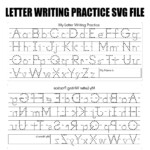 Letter Writing Practice SVG File Alphabet Tracing Svg File Etsy