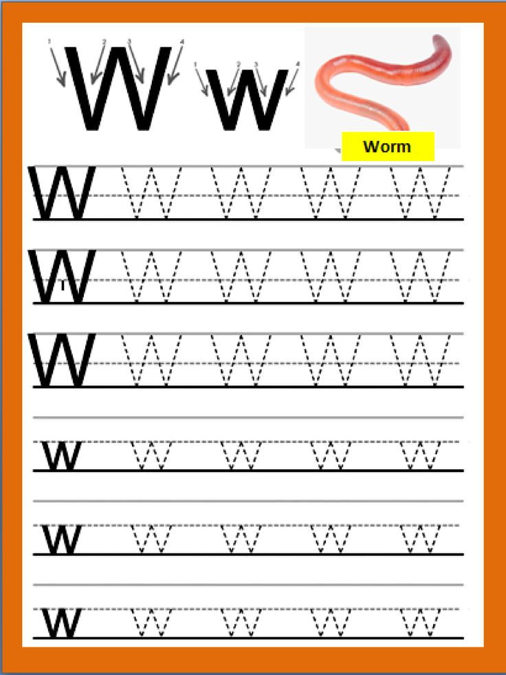 Letter Ww Handwriting Worksheets For Kids Letters For Kids Phonics 