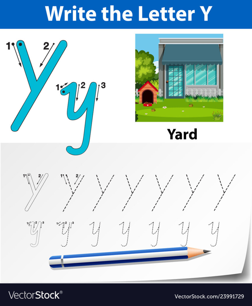 Letter Y Alphabet Tracing Worksheets Free Printable Pdf Letter 