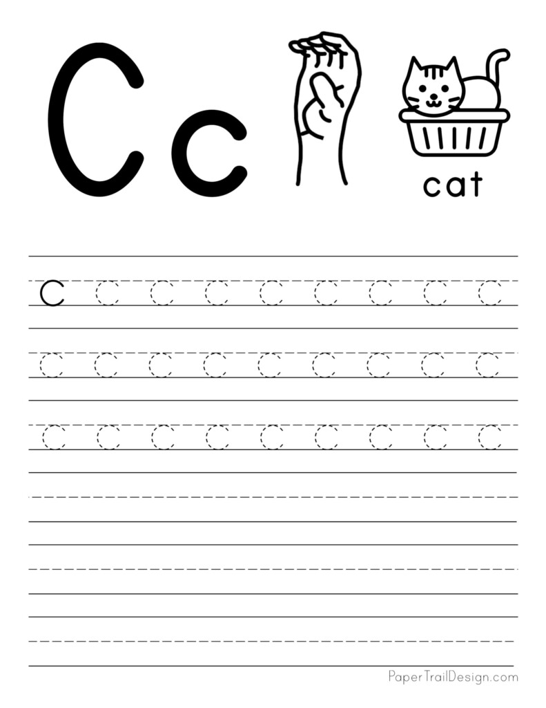 Lowercase Letter C Tracing Sheet Printable Form Templates And Letter