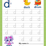 Lowercase Letter D Tracing Worksheets Trace Small Letter D Worksheet