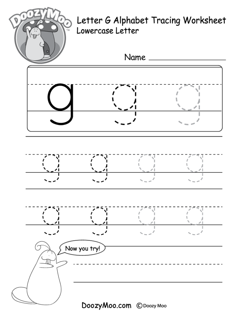 Lowercase Letter G Tracing Worksheet Worksheets Samples