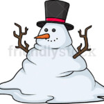 Melting Snowman Cartoon Clipart Vector FriendlyStock