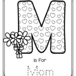 Mother s Day Poster Card M Is For Mom Trace And Color FREE Mothers