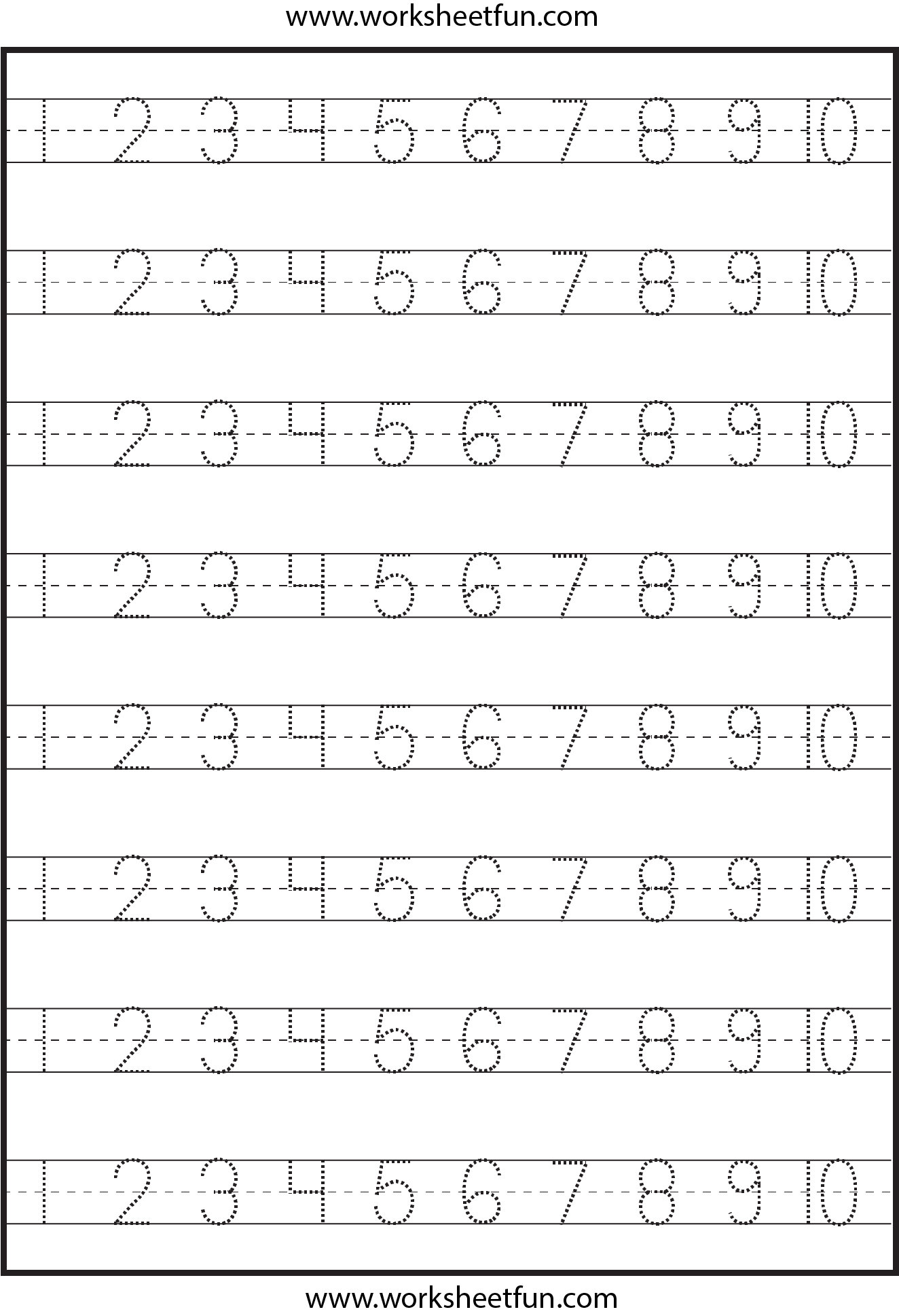 Numbers 1 20 Tracing Worksheets Free Printable PDF