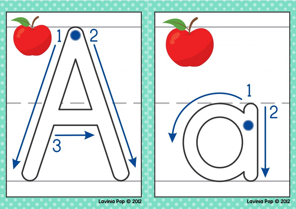 Playdough Mats Alphabet with Correct Letter Formation and Pics2 In My