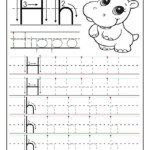 Preschool Tracing Worksheet For The Letter H Dot To Dot Name Tracing