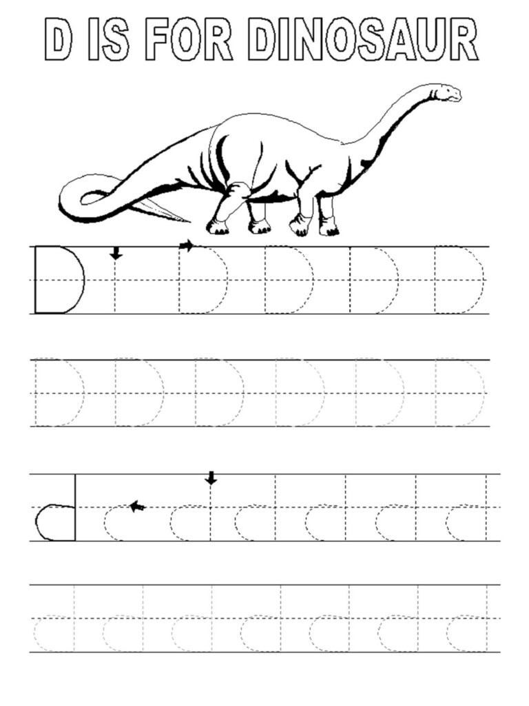 Printable Alphabet Tracing Worksheets Letter D