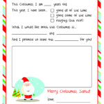 Printable Christmas Letter Templates