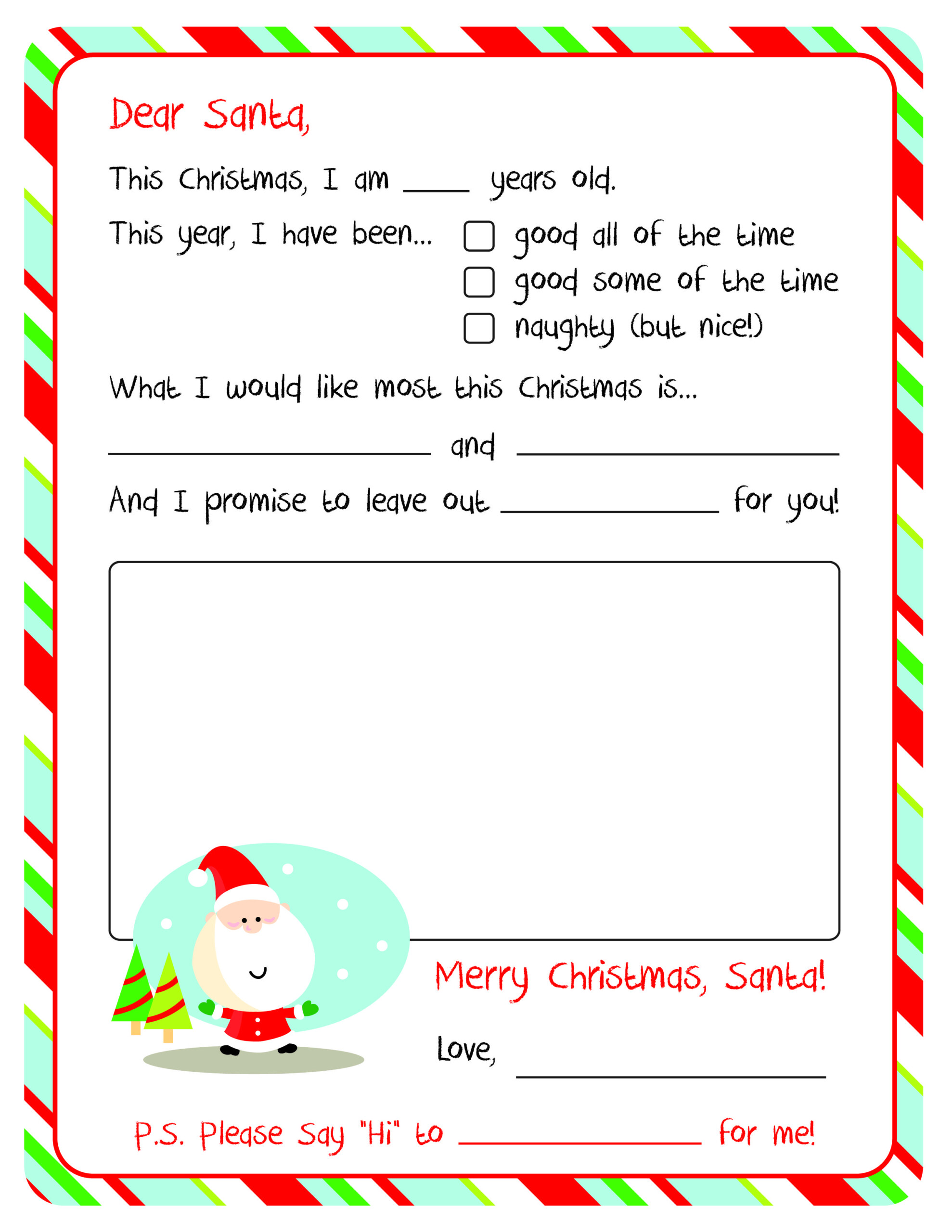 Printable Christmas Letter Templates