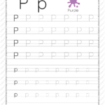 Printable Dotted Letter P Tracing Pdf Worksheet Tracing Alphabet