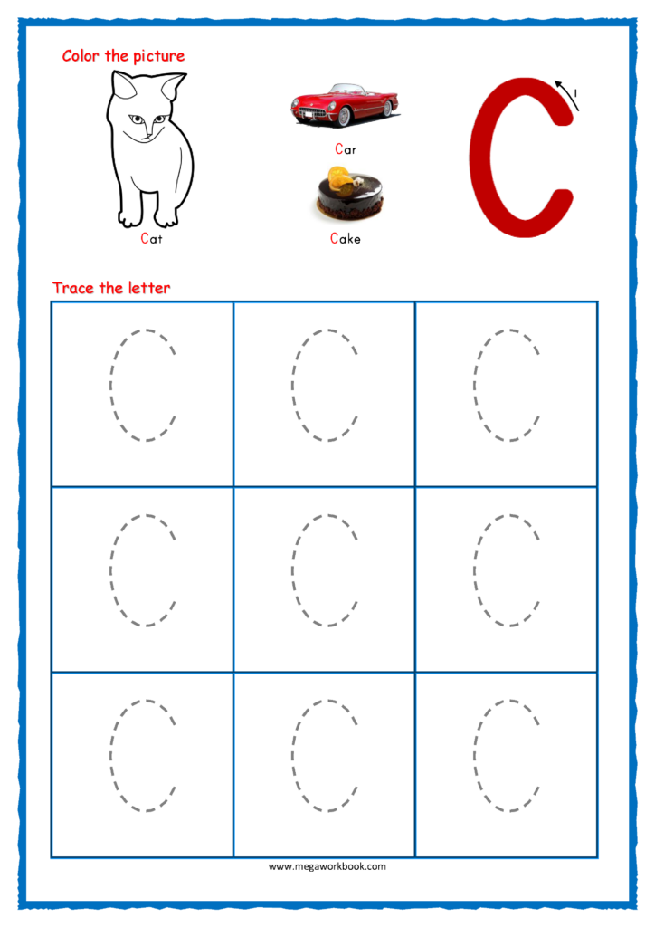 Printable Letter C Tracing Worksheets For Preschool Letter C 