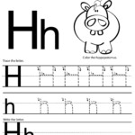 Printable Letter H Tracing Worksheets For Preschoolers Letter Tracing