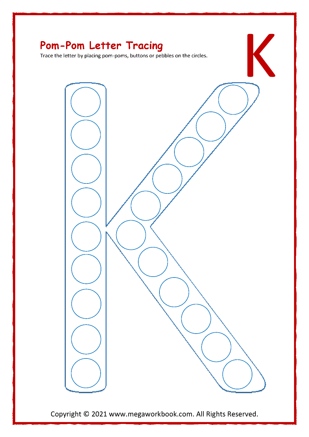 Printable Letter K Tracing Worksheets For Kindergarten Alphabet 