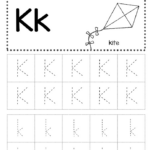 Printable Letter K Tracing Worksheets For Kindergarten Preschool Crafts