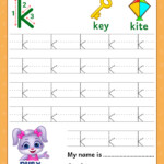 Printable Letter K Tracing Worksheets For Kindergarten Preschool Crafts