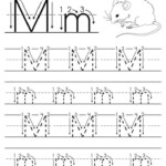 Printable Letter M Tracing Worksheet With Number And Arrow Guides