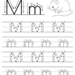 Printable Letter M Tracing Worksheet With Number And Arrow Guides