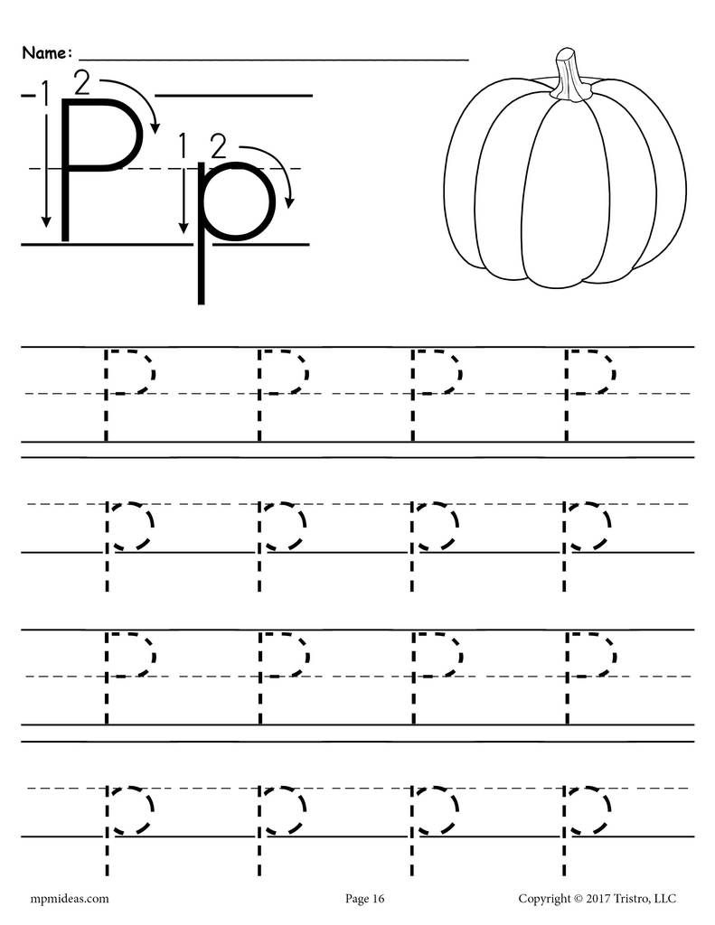 Printable Letter P Tracing Worksheet Letter P Worksheets Alphabet 