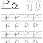 Printable Letter P Tracing Worksheet With Number And Arrow Guides