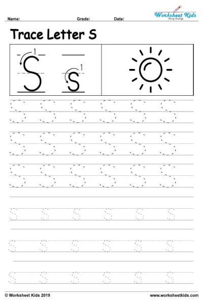 Printable Letter S Outline Print Bubble Letter S Printable Alphabet 