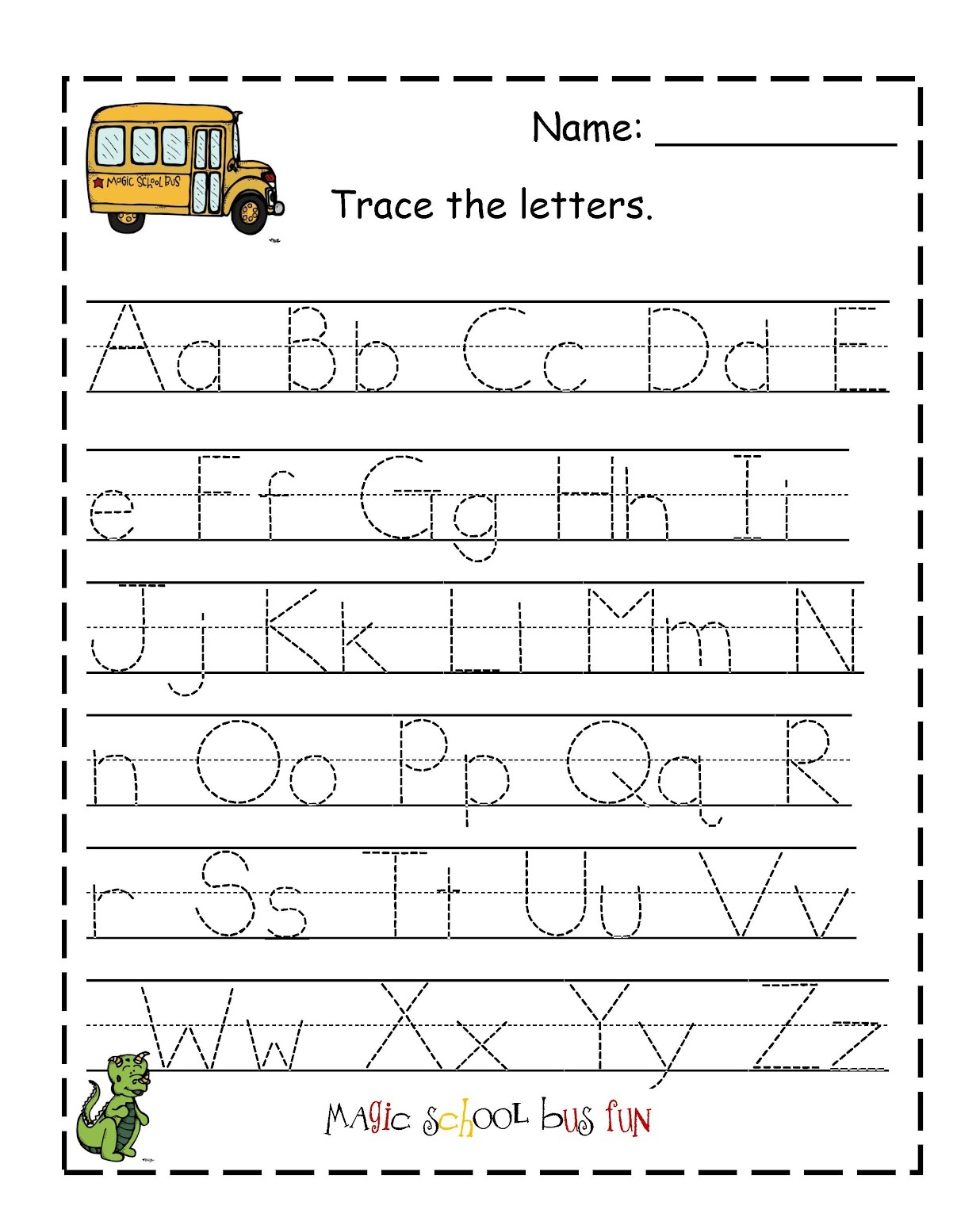 Printable Letter Tracing Worksheet