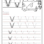 Printable Letter V Tracing Worksheets For Preschool Letter V