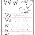 Printable Letter W Tracing Worksheets For Preschool Tracing