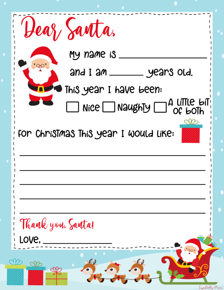 Printable Santa Paper