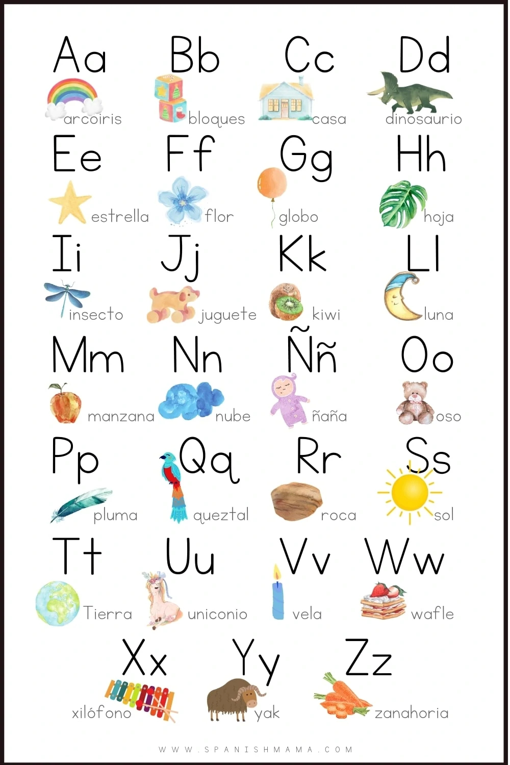 Printable Spanish Alphabet Printable Word Searches