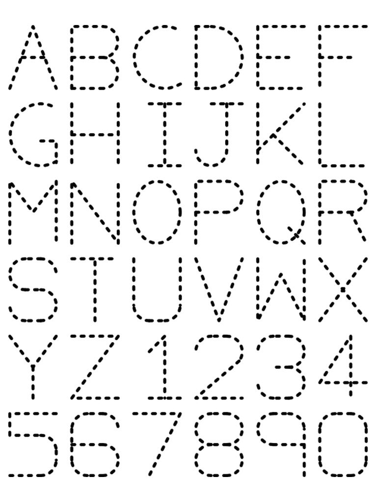 Printable Traceable Alphabet Letters Tracing Worksheets Preschool 