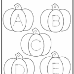 Pumpkin Lowercase And Uppercase Tracing Alphabet A To Z Teacher Stuff