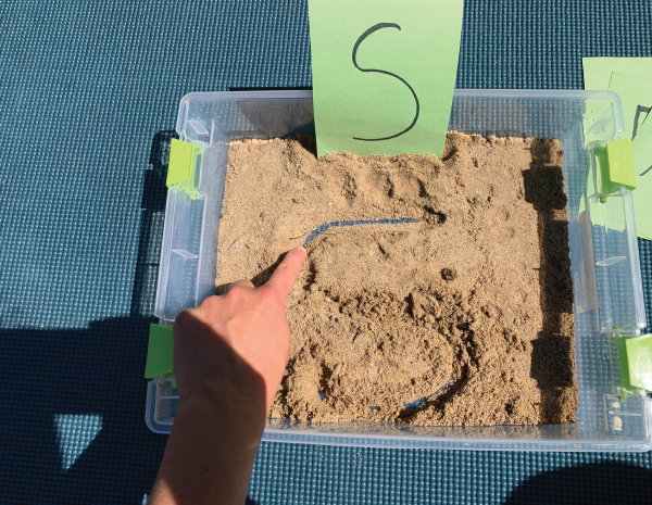 Sand Letter Tracing Writing Activity