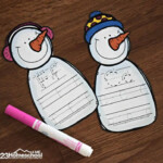 Snowman Letter Tracing Practice Trace Erase Snowman Preschool