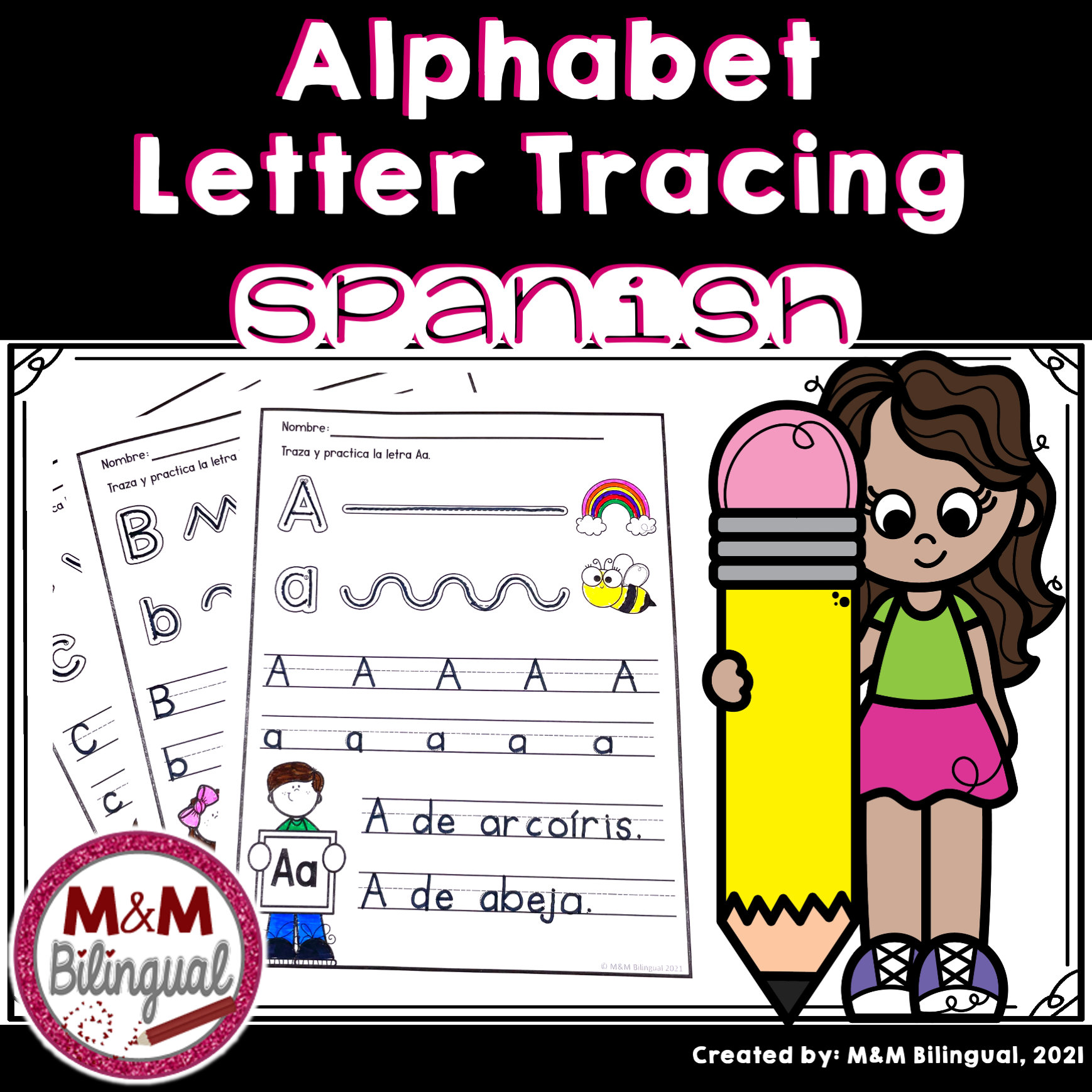 SPANISH Alphabet Activities Letter Tracing Worksheets Abecedario In