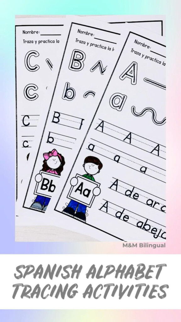 SPANISH Alphabet Letter Tracing Worksheets Traza Las Letras Del 