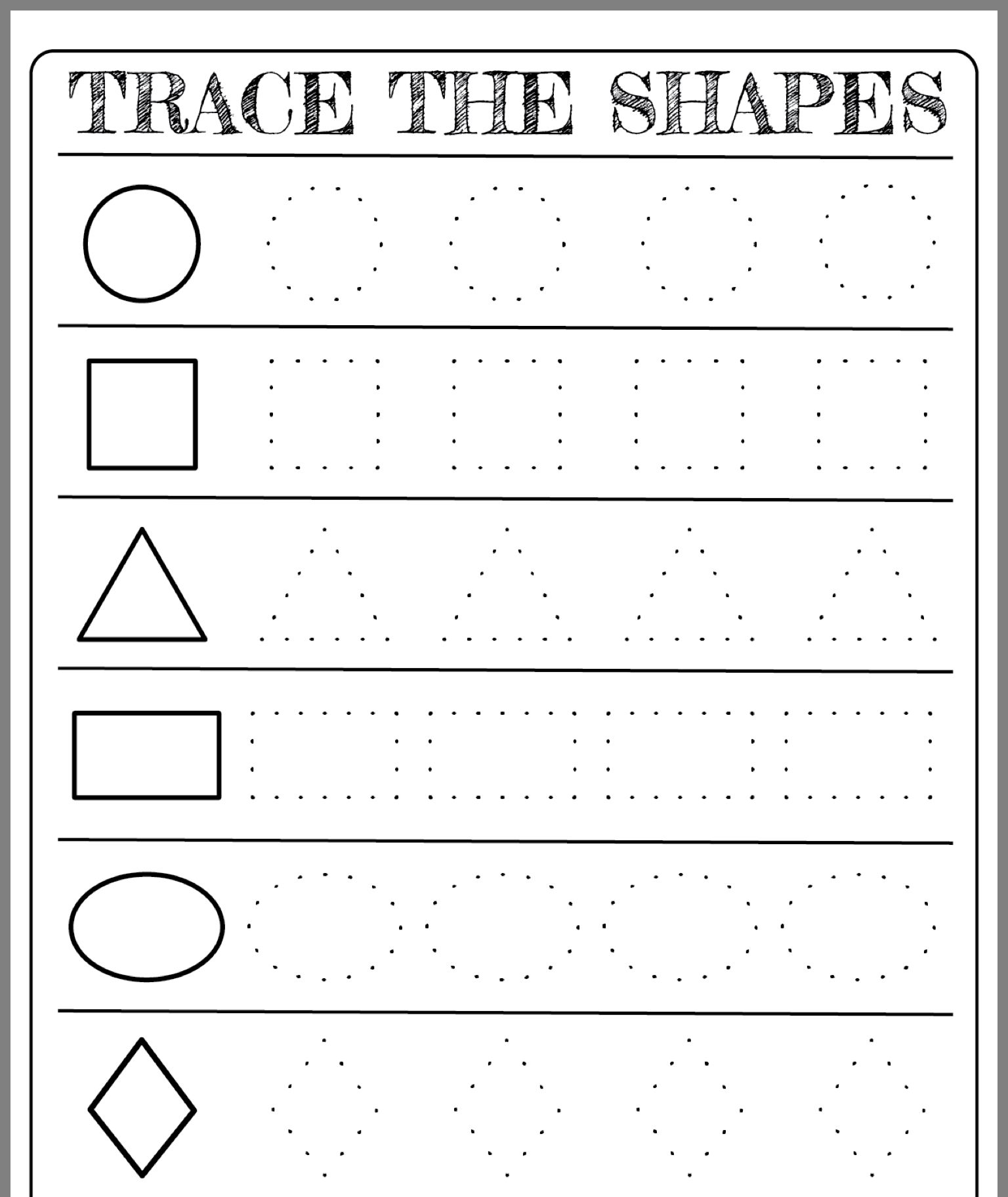Teach Child How To Read Printable Shape Worksheets For Free Printable 