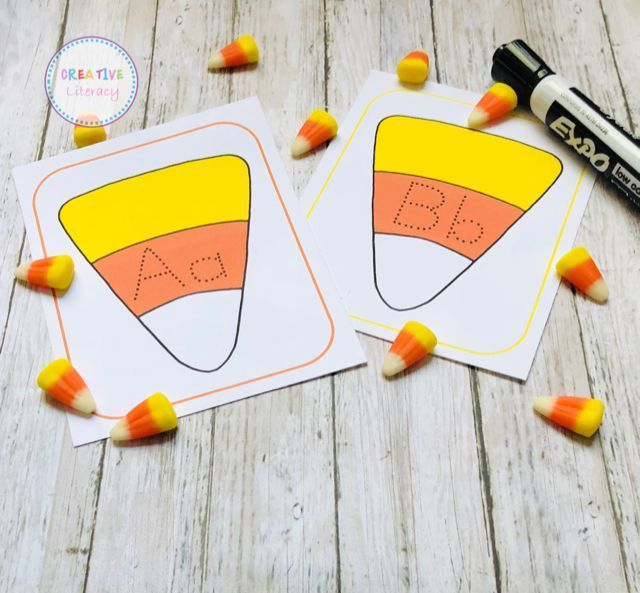 These Candy Corn Letter Tracing Cards Are Such A Fun Way To Practice 