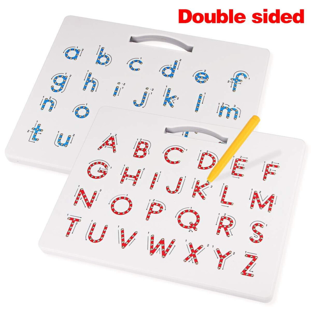 Toys Hobbies Kids Magnetic Letter ABC Tracing Board Portable Alphabet 