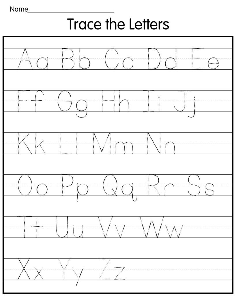 Trace Alphabets Worksheets Printable Prntbl concejomunicipaldechinu 