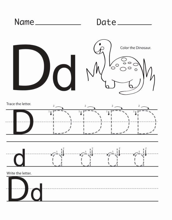 Trace And Write The Letter D Worksheets 99Worksheets