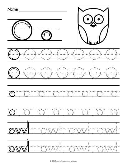 Trace And Write The Letter O Worksheets 99Worksheets