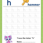 Trace Lowercase Letter h Worksheet For FREE