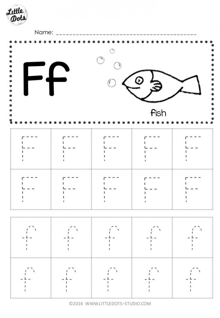 Trace The Letter F Worksheets 99Worksheets