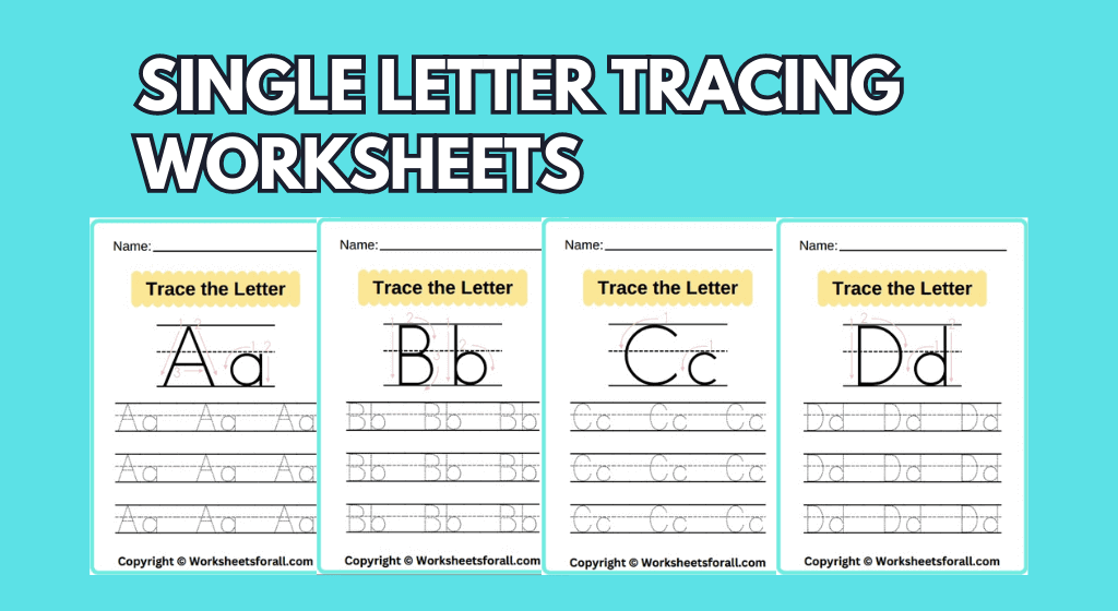 Trace The Letters Worksheets Best Tracing Sheets For Pre K