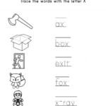 Trace Words With The Letter X Learning Worksheets Letters