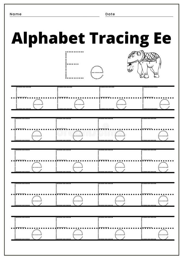 TRACING ALPHABET Aa Worksheet Stock Vector Illustration Of Activity 