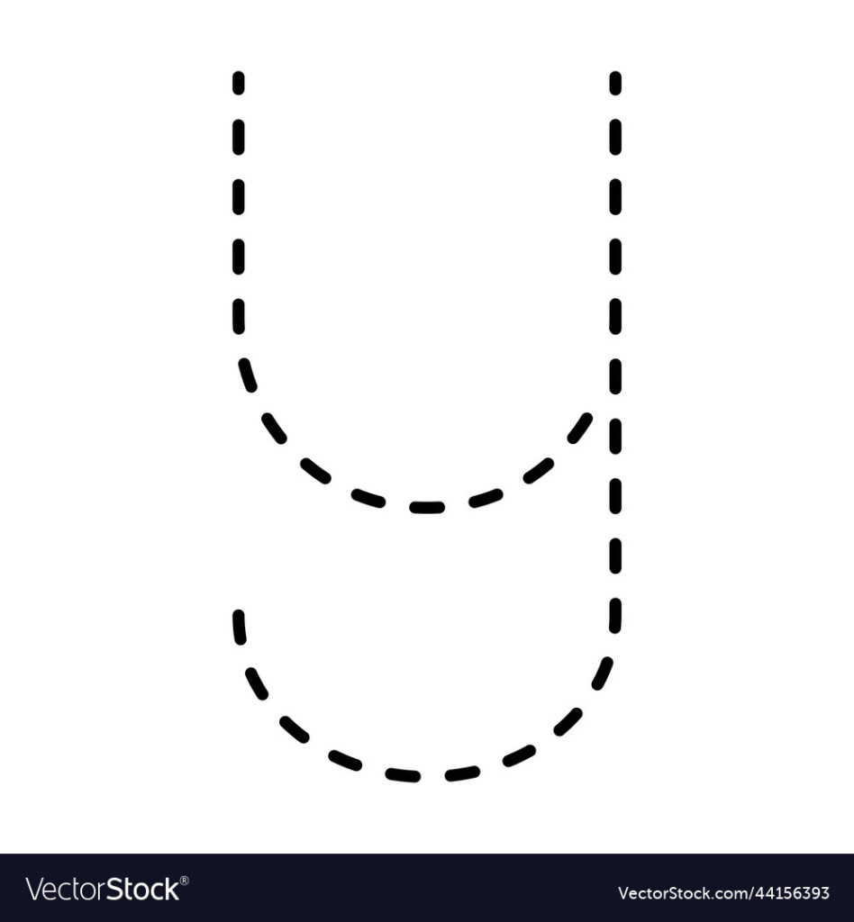 Tracing Alphabet Lowercase Small Letter Y Vector Image